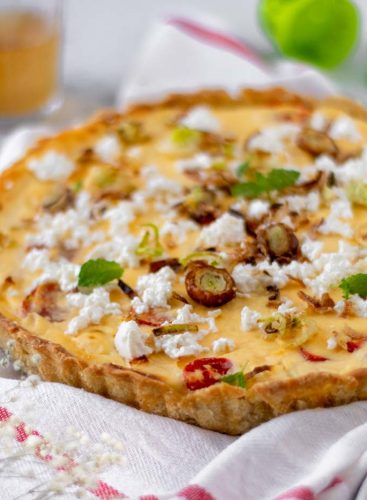 Quiche de Alho Francês e Queijo Fresco